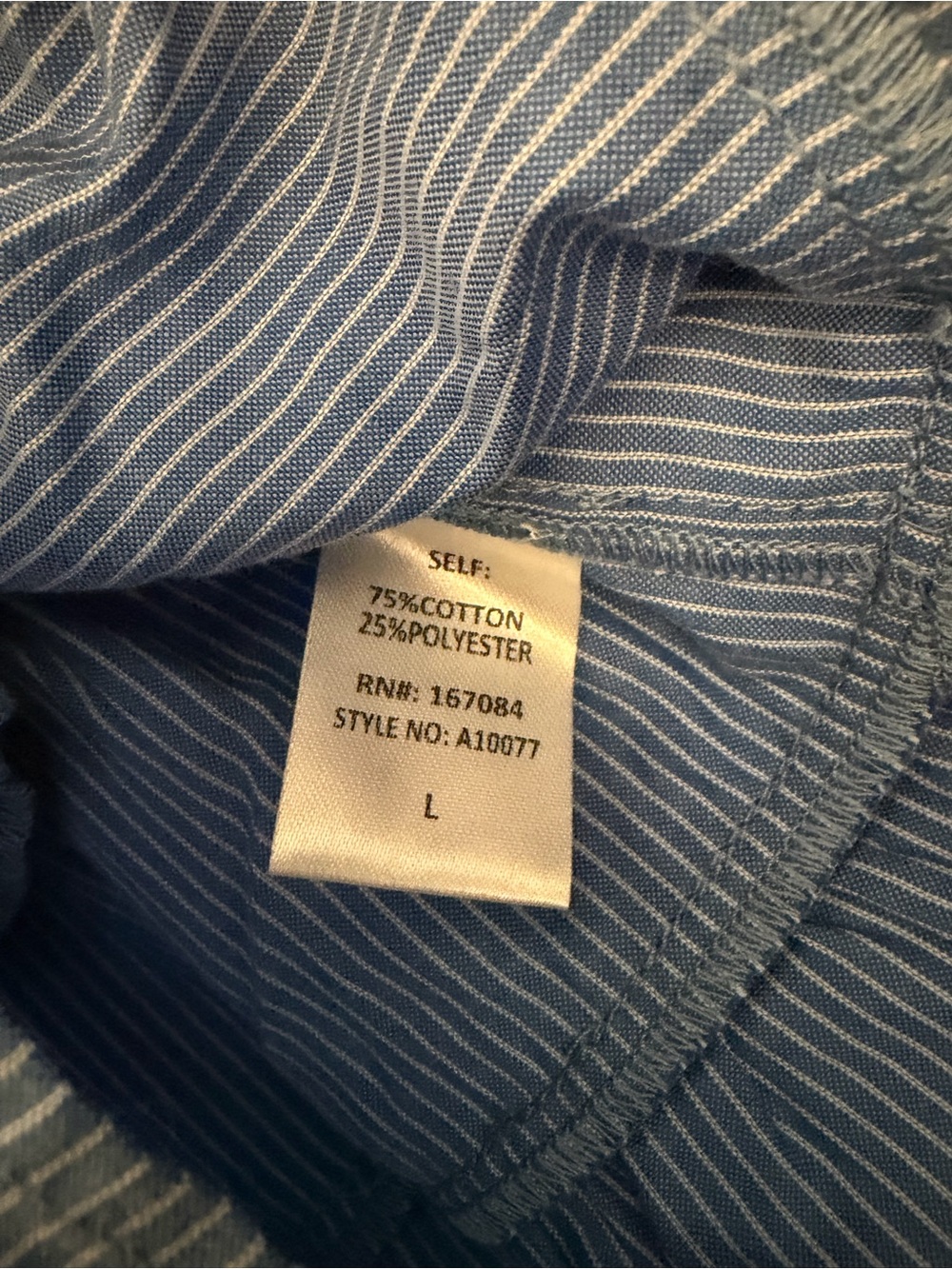 Pomander Place Blue Stripe Ruffle Tiered Shirt Dress - Picture 5 of 6